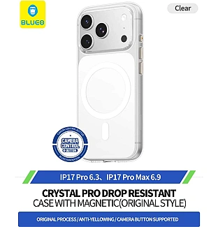 قاب بلو کریستالی با مگ سیف Blueo Crystal Drop Resistance Case With Magnetic (Original Style) Iphone